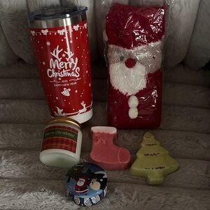 Holiday Cheer Gift Set with Red Tumbler and Festive Items